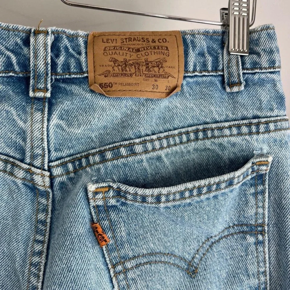 Vintage Levi's 550s orange‎ tab relaxed fit jeans Size 30 x 30 women's - Picture 6 of 7